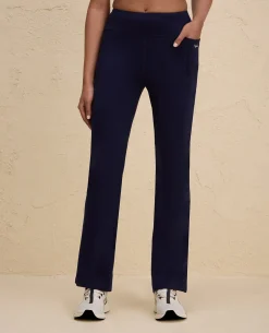 Nykd By Nykaa Iconic Cotton Flare Leggings with Pockets-NYAT503-Navy
