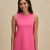 Nykd By Nykaa Quick Dry Stylised Tank Top Longline -NYK034-Pink