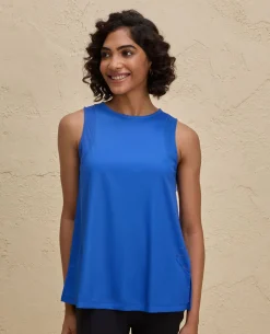 Nykd By Nykaa Quick Dry Stylised Tank Top Longline -NYK034-Bright Blue
