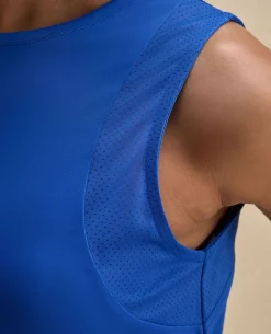 Nykd By Nykaa Quick Dry Stylised Tank Top Longline -NYK034-Bright Blue