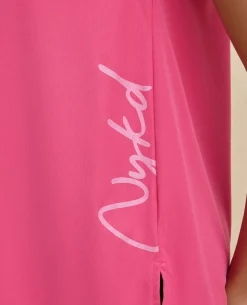 Nykd By Nykaa Quick Dry Stylised Tank Top Longline -NYK034-Pink