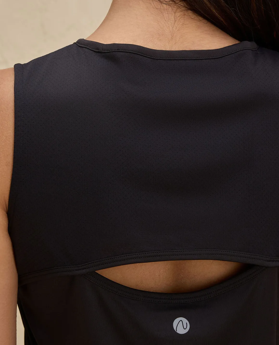 Nykd By Nykaa Quick Dry Stylised Tank Top Longline -NYK034-Jet Black