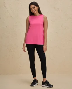 Nykd By Nykaa Quick Dry Stylised Tank Top Longline -NYK034-Pink