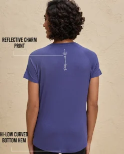 Nykd By Nykaa Quick Dry UV Protection Slim Fit Tee -NYK296-Blue