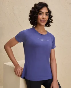 Nykd By Nykaa Quick Dry UV Protection Slim Fit Tee -NYK296-Blue
