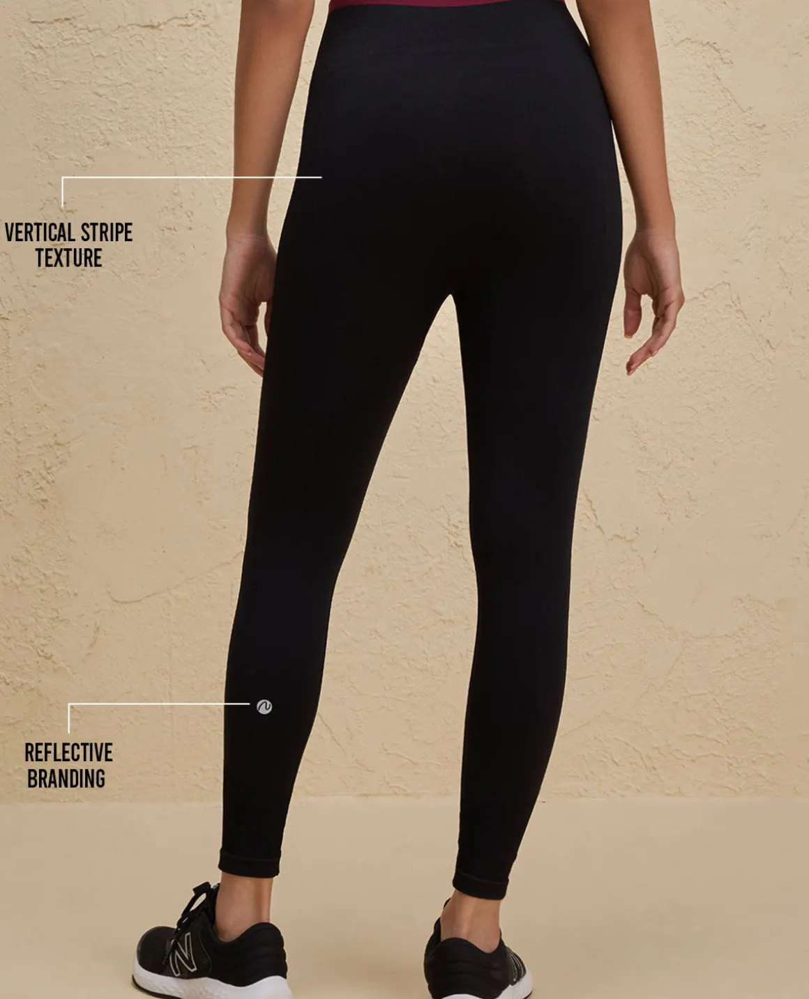 Nykd By Nykaa Seamfree Game Changer Booty Leggings -NYK406-Jet Black