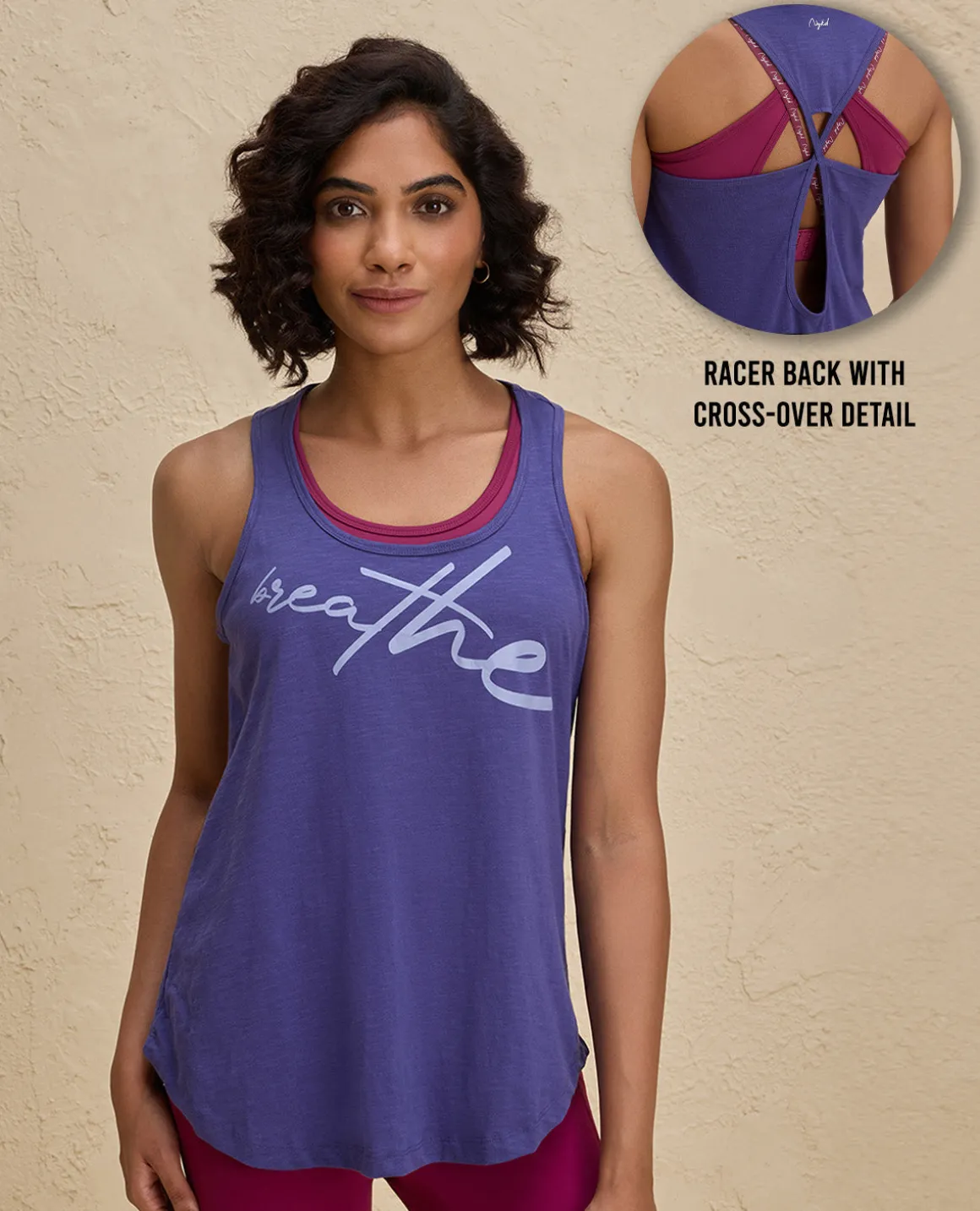 Nykd By Nykaa Summer Essential Cotton Slub Longline Tank -NYAT034-Blue