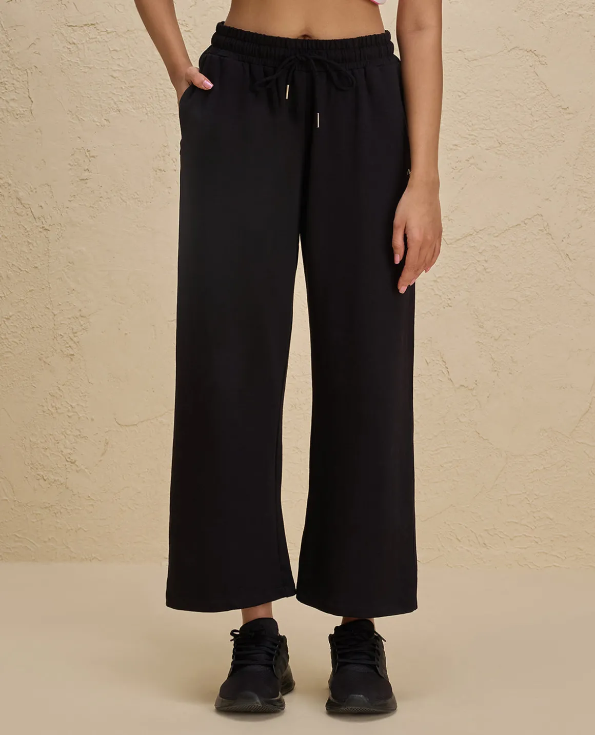 Nykd By Nykaa Summer Essential Comfort Cotton Terry Lounge Pants -NYLE606-Jet Black