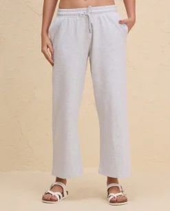 Nykd By Nykaa Summer Essential Comfort Cotton Terry Lounge Pants -NYLE606-Grey Melange