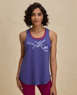 Nykd By Nykaa Summer Essential Cotton Slub Longline Tank -NYAT034-Blue