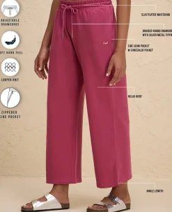 Nykd By Nykaa Summer Essential Comfort Cotton Terry Lounge Pants -NYLE606-Grape