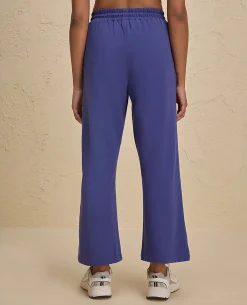 Nykd By Nykaa Summer Essential Comfort Cotton Terry Lounge Pants -NYLE606-Blue