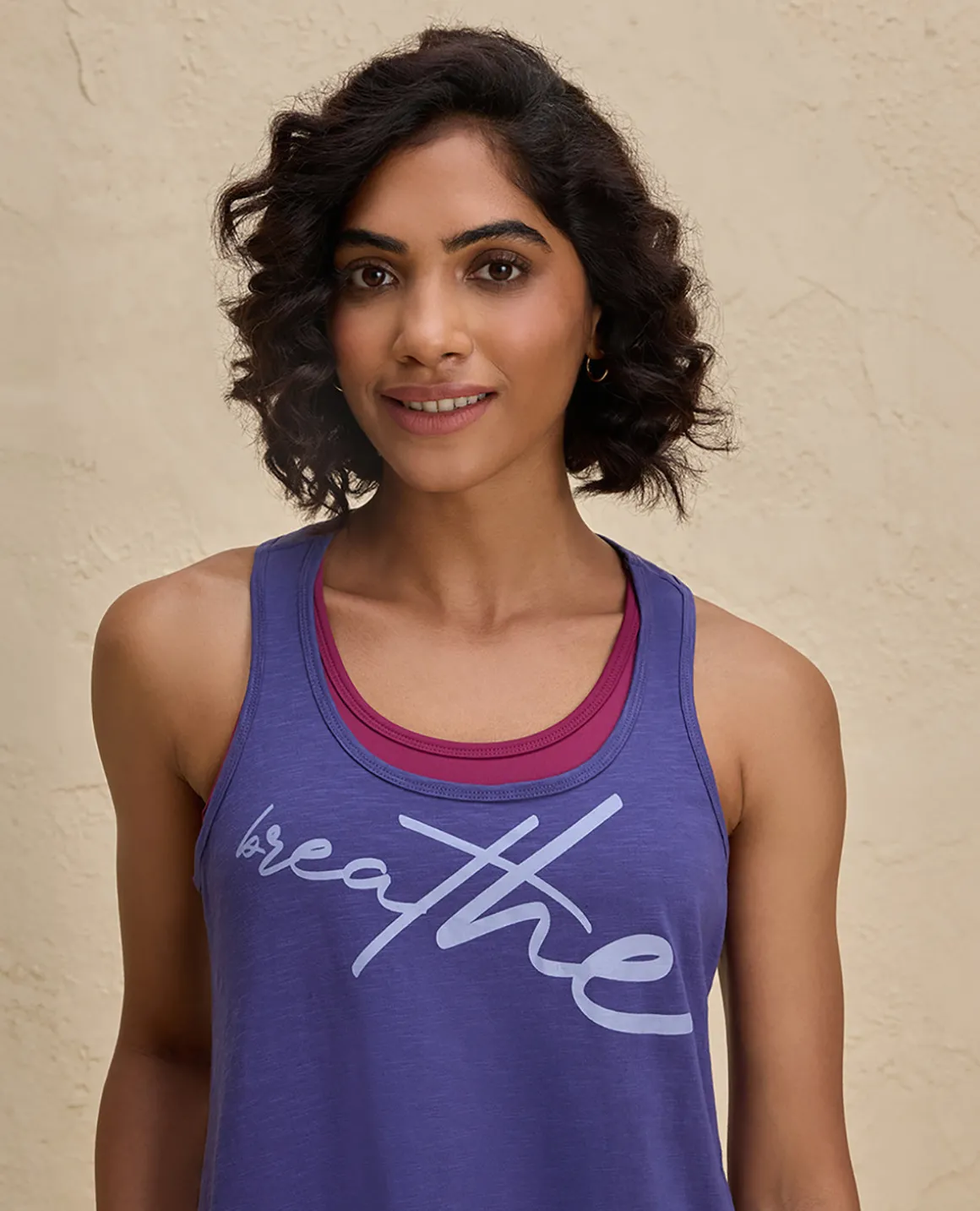 Nykd By Nykaa Summer Essential Cotton Slub Longline Tank -NYAT034-Blue