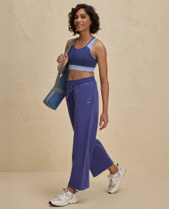 Nykd By Nykaa Summer Essential Comfort Cotton Terry Lounge Pants -NYLE606-Blue