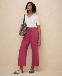 Nykd By Nykaa Summer Essential Comfort Cotton Terry Lounge Pants -NYLE606-Grape