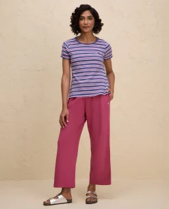 Nykd By Nykaa Summer Essential Comfort Cotton Terry Lounge Pants -NYLE606-Grape
