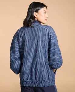 Oversized Printed Bomber Jacket