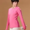 Regular Fit Basic Full Sleeve Top Pink