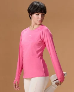 Regular Fit Basic Full Sleeve Top Pink