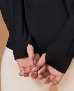 Regular Fit Basic Full Sleeve Top Black