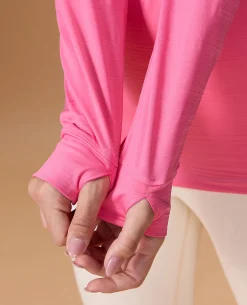 Regular Fit Basic Full Sleeve Top Pink