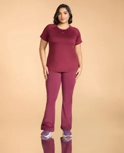 Regular Fit Basic Half Sleeves Top