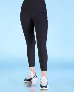 Ribbed High Waisted Leggings Black