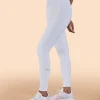 Ruched Waistband Leggings in Second SKN With Back Pocket