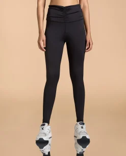 Ruched Waistband Leggings in Second SKN With Back Pocket