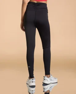 Ruched Waistband Leggings in Second SKN With Back Pocket