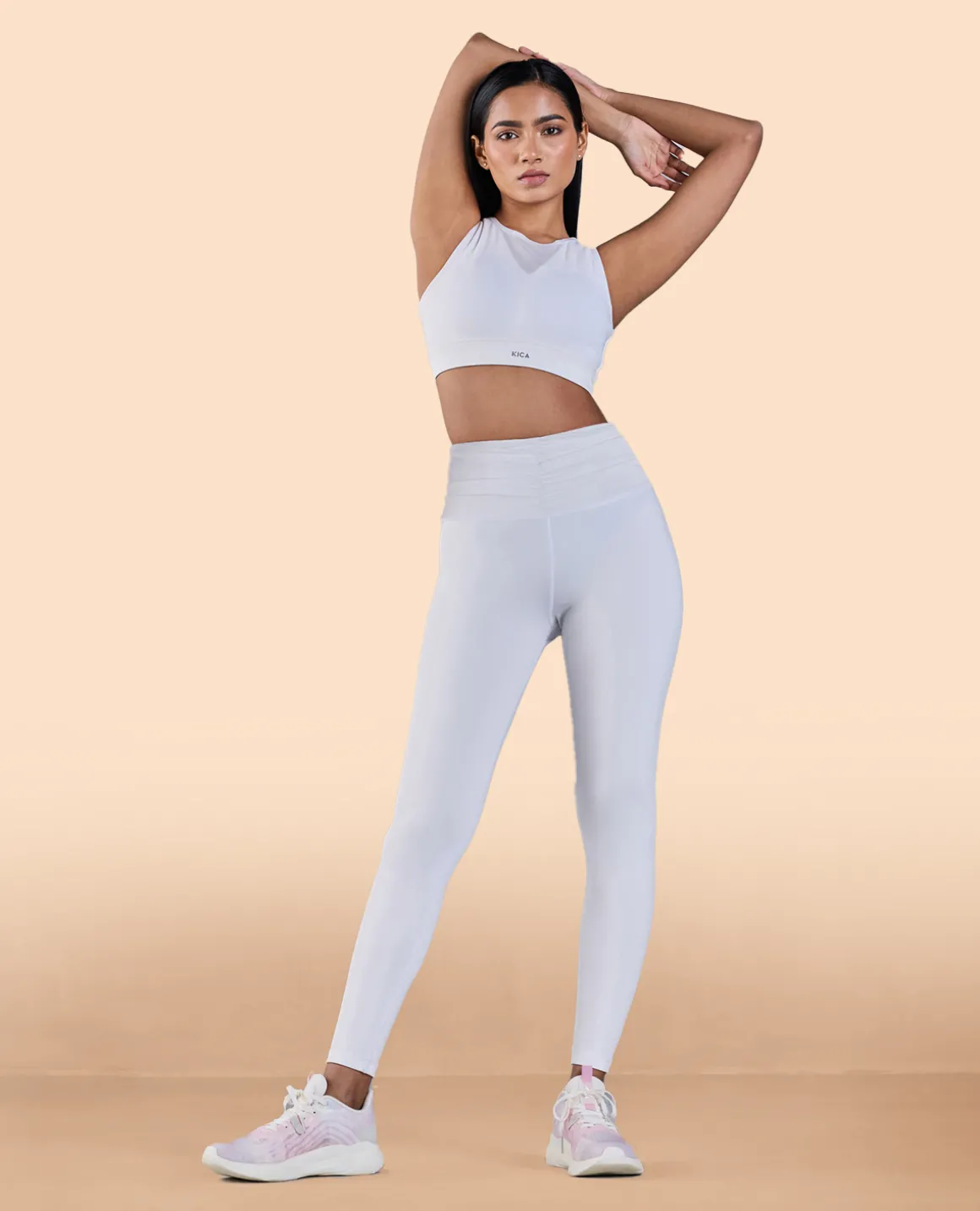 Ruched Waistband Leggings in Second SKN With Back Pocket