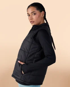 Sleeveless Puffer Jacket Black