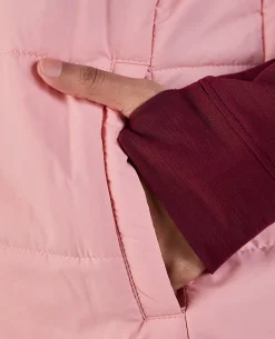 Sleeveless Reversible Puffer Jacket Pink/Burgundy