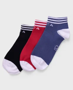 Soft Cotton Anti Lazy Club Crew Socks Multicolor - Pack Of 3