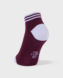Soft Cotton One More Rep Crew Socks Burgundy