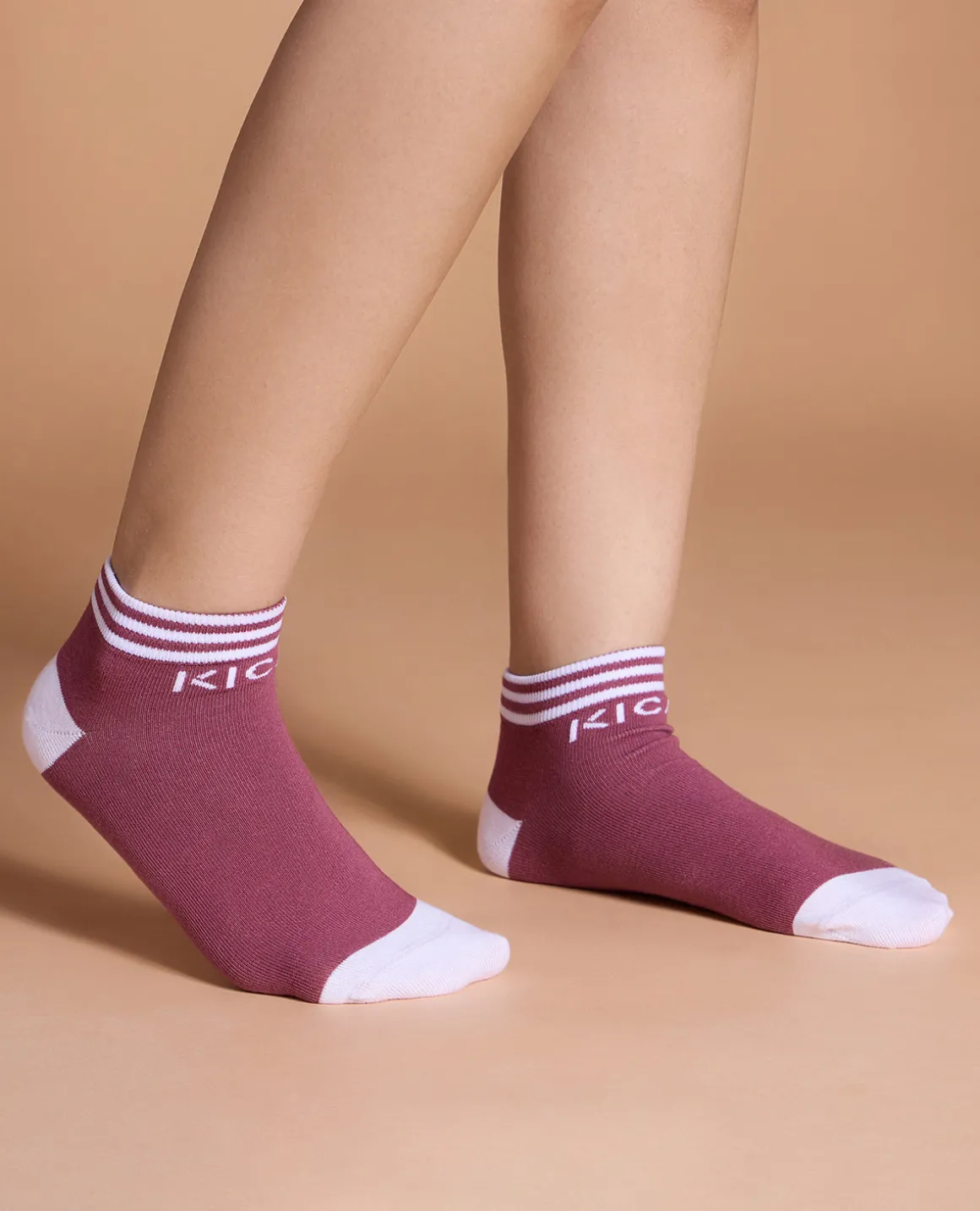 Soft Cotton One More Rep Crew Socks Tulipwood
