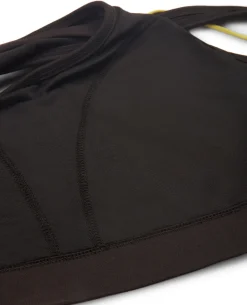Sports Bra with Criss-cross straps and Back Closure - NYK310- Black
