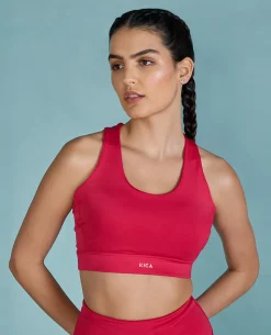 Strappy Bra & Second Skin Leggings Set - Pink