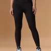 Women Cross Waist Mid Rise Leggings