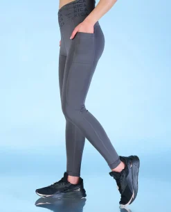 Women Cross Waist Mid Rise Leggings