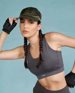 Women Fashionable Strappy Sports Bra with Removable Pads