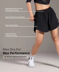 Women Running Stride Sports Shorts