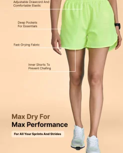 Women Running Stride Sports Shorts