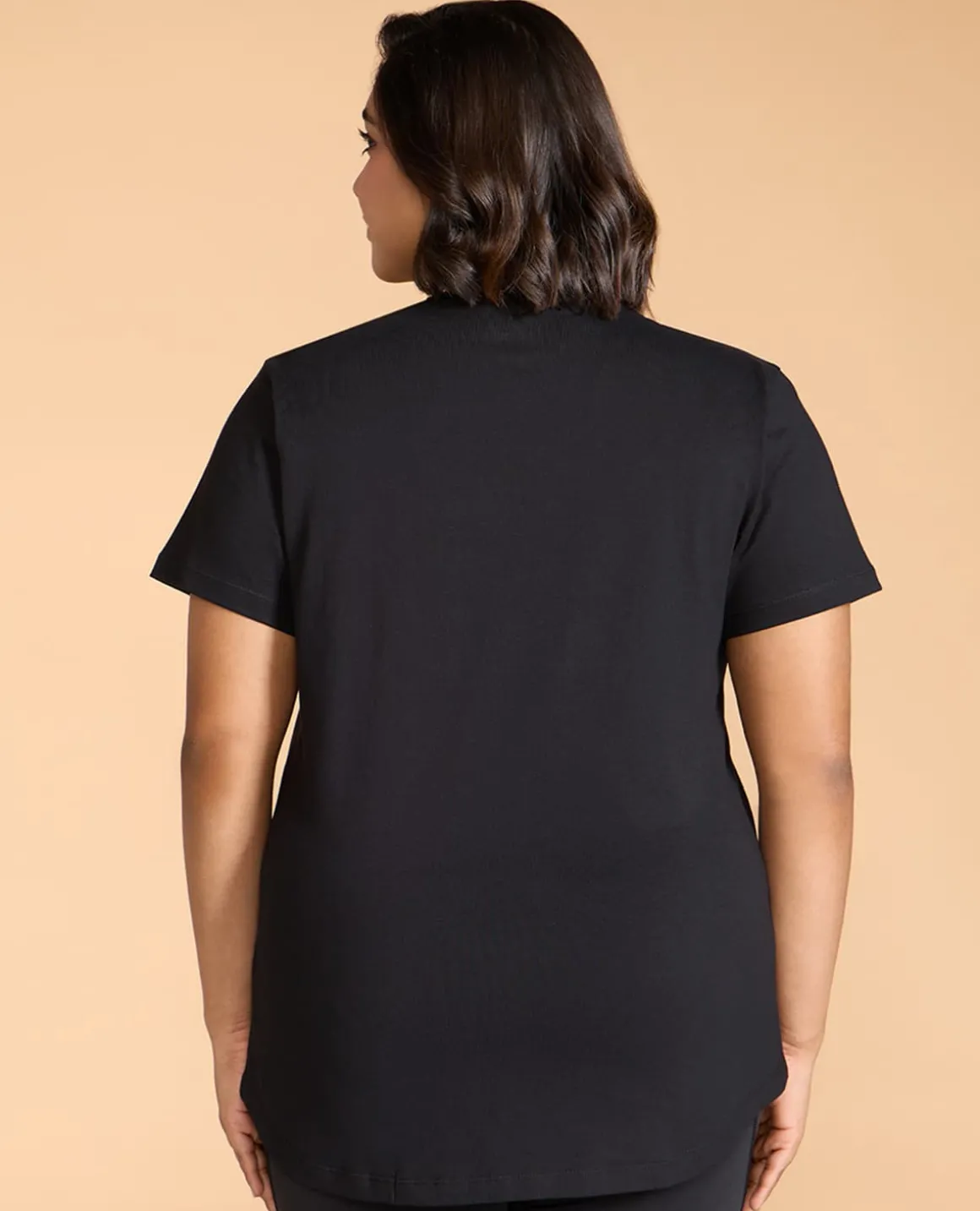 Women Solid Cotton Essential Hip Covering Top