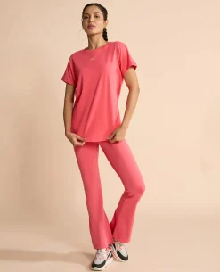 Women Solid Cotton Essential Hip Covering Top Apple