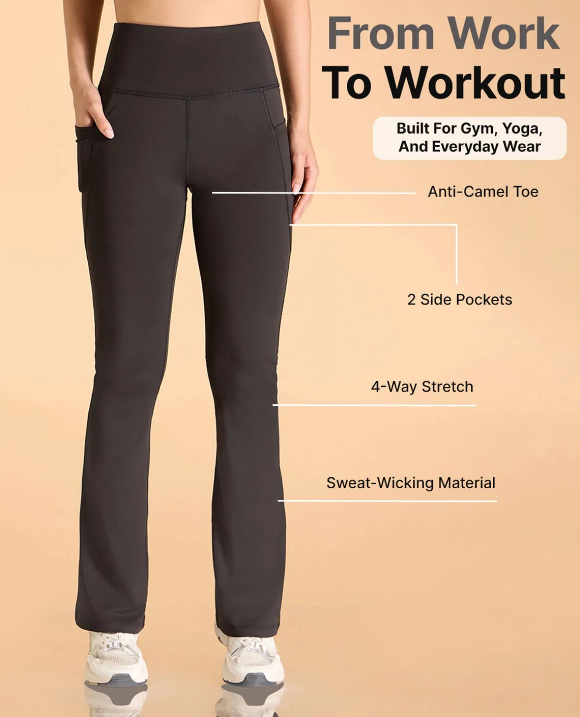 Women Stretchable Flared Pants