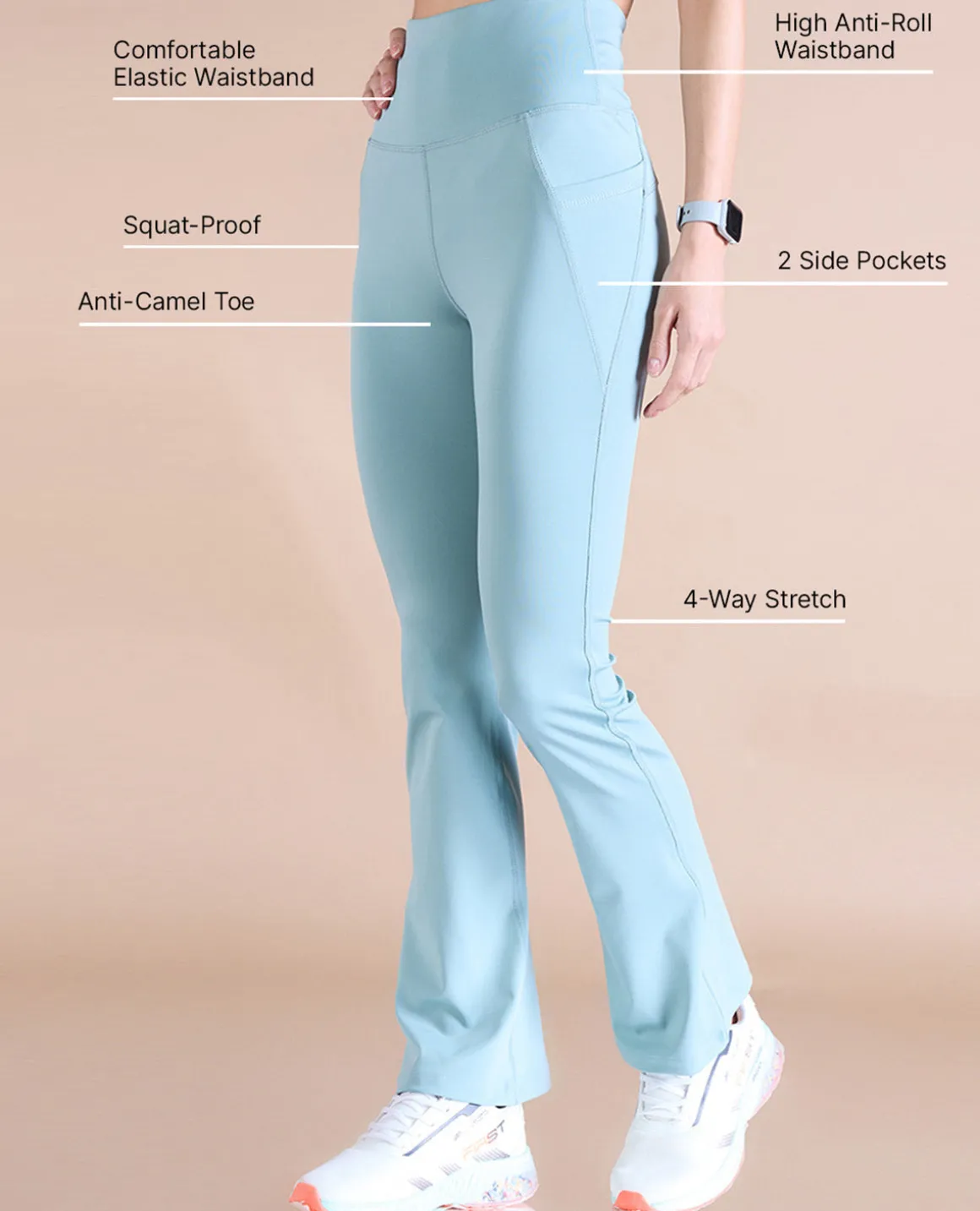 Women Stretchable Flared Pants