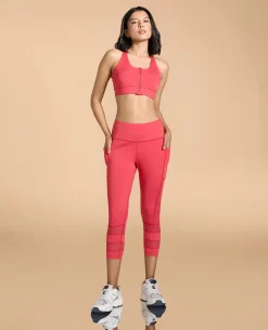 Zip Sports Bra and Mesh 7/8th Sports Leggings