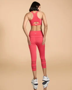 Zip Sports Bra and Mesh 7/8th Sports Leggings
